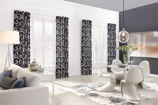 drape pattern black